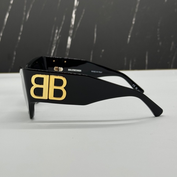 NEW BB0322S 002 BALENCIAGA BLACK CAT EYE WOMEN SUNGLASSES - Picture 6 of 11